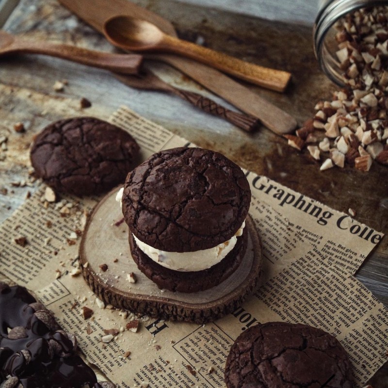 Brownie cookies ice - cream